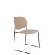 WHITE LABEL LIVING Stacks spisebordsstol, stabelbar - brun polypropylen og stl