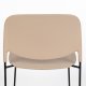 WHITE LABEL LIVING Stacks spisebordsstol, stabelbar - brun polypropylen og stl