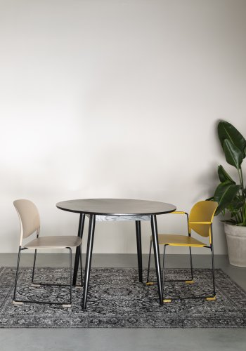 WHITE LABEL LIVING Stacks spisebordsstol, stabelbar - brun polypropylen og stl