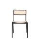ZUIVER Jort spisebordsstol - natur rattan og sort stl