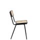 ZUIVER Jort spisebordsstol - natur rattan og sort stl