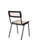 ZUIVER Jort spisebordsstol - natur rattan og sort stl