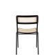 ZUIVER Jort spisebordsstol - natur rattan og sort stl