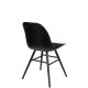 ZUIVER Albert Kuip spisebordsstol - sort plastik og sort asketr