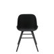 ZUIVER Albert Kuip spisebordsstol - sort plastik og sort asketr
