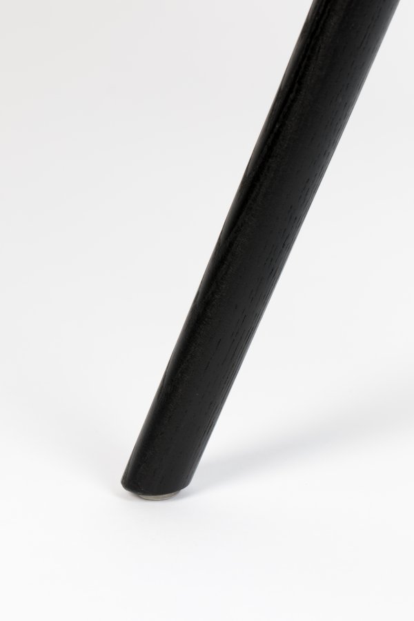 ZUIVER Albert Kuip spisebordsstol - sort plastik og sort asketr