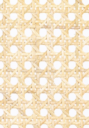 ZUIVER Spike spisebordsstol - natur rattan, lyserd polyester og sort stl