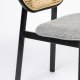 ZUIVER Spike spisebordsstol - natur rattan, gr polyester og sort stl
