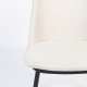 WHITE LABEL LIVING Lionel spisebordsstol - beige polyester/nylon og stl