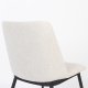WHITE LABEL LIVING Lionel spisebordsstol - beige polyester/nylon og stl