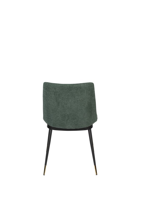 WHITE LABEL LIVING Lionel spisebordsstol - mrkegrn polyester/nylon og stl