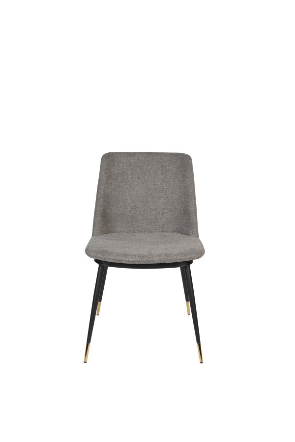 WHITE LABEL LIVING Lionel spisebordsstol - lysegr polyester/nylon og stl