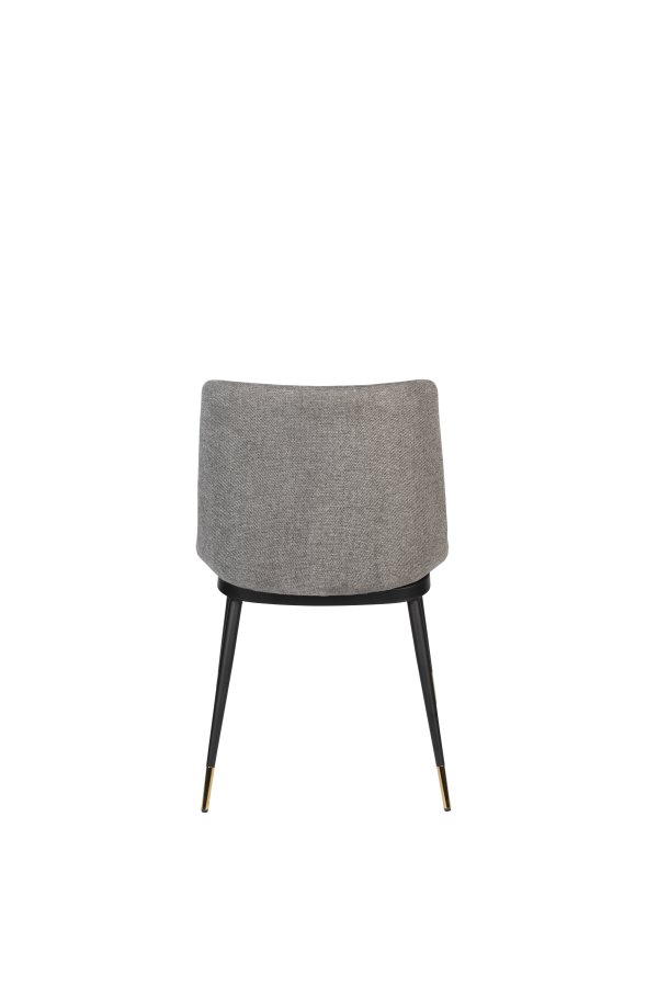 WHITE LABEL LIVING Lionel spisebordsstol - lysegr polyester/nylon og stl