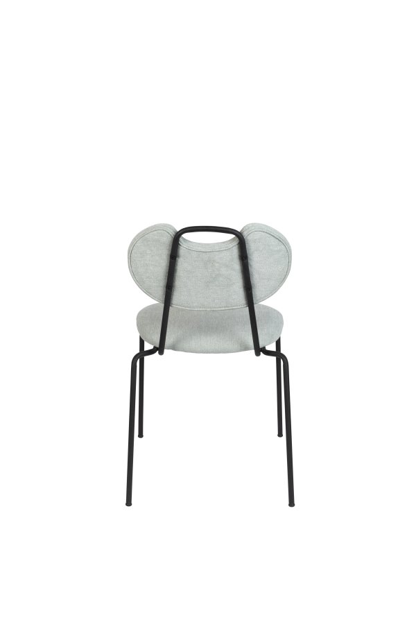 WHITE LABEL LIVING Aspen spisebordsstol - lysegrn stof og metal