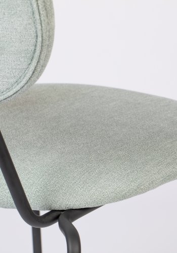 WHITE LABEL LIVING Aspen spisebordsstol - lysegrn stof og metal