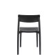 WHITE LABEL LIVING Clive spisebordsstol - sort polypropylen