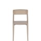WHITE LABEL LIVING Clive spisebordsstol - lysebrun polypropylen