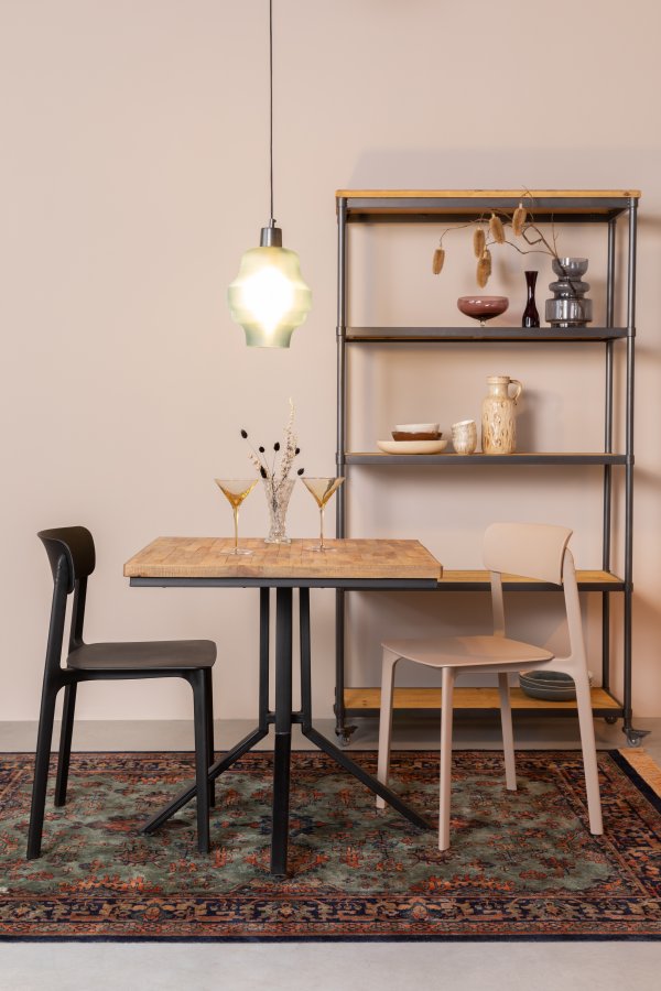 WHITE LABEL LIVING Clive spisebordsstol - lysebrun polypropylen