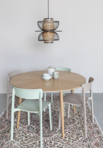 WHITE LABEL LIVING Clive spisebordsstol - lysebrun polypropylen