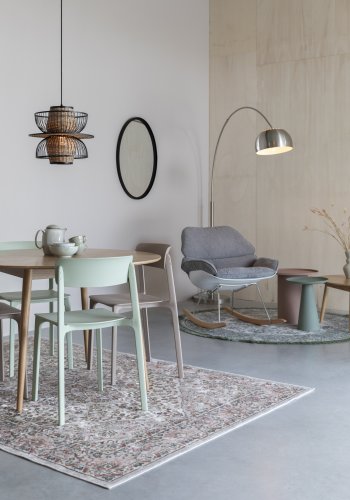 WHITE LABEL LIVING Clive spisebordsstol - lysebrun polypropylen