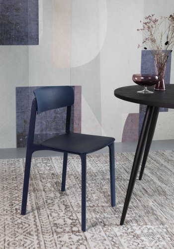 WHITE LABEL LIVING Clive spisebordsstol - mrkebl polypropylen