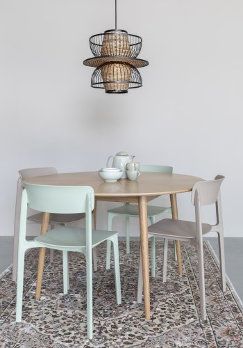 WHITE LABEL LIVING Clive spisebordsstol - lysegrn polypropylen