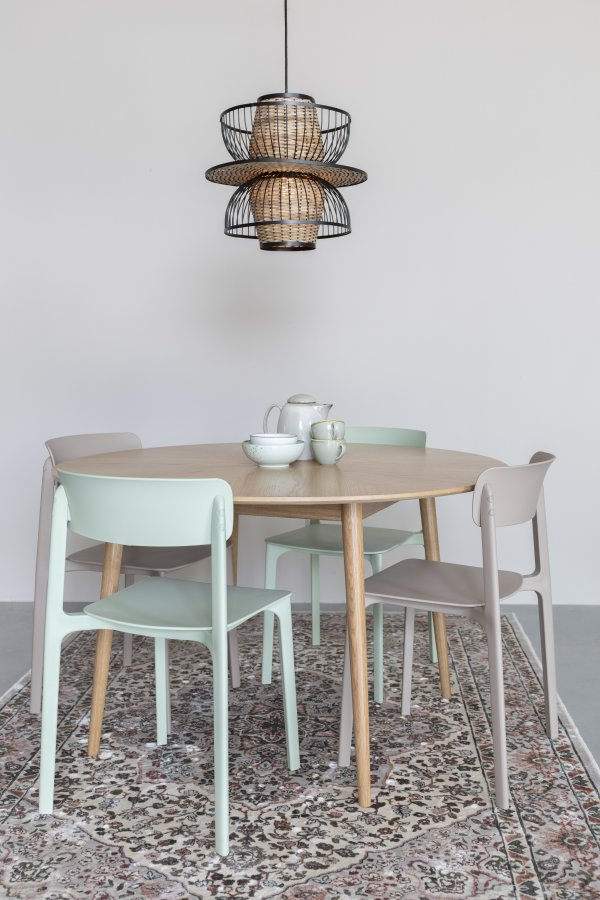 WHITE LABEL LIVING Clive spisebordsstol - lysegrn polypropylen