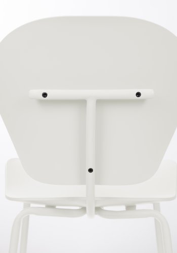 ZUIVER Ocean kokosmlk spisebordsstol - hvid genbrugt plast fra havet og hvid metal