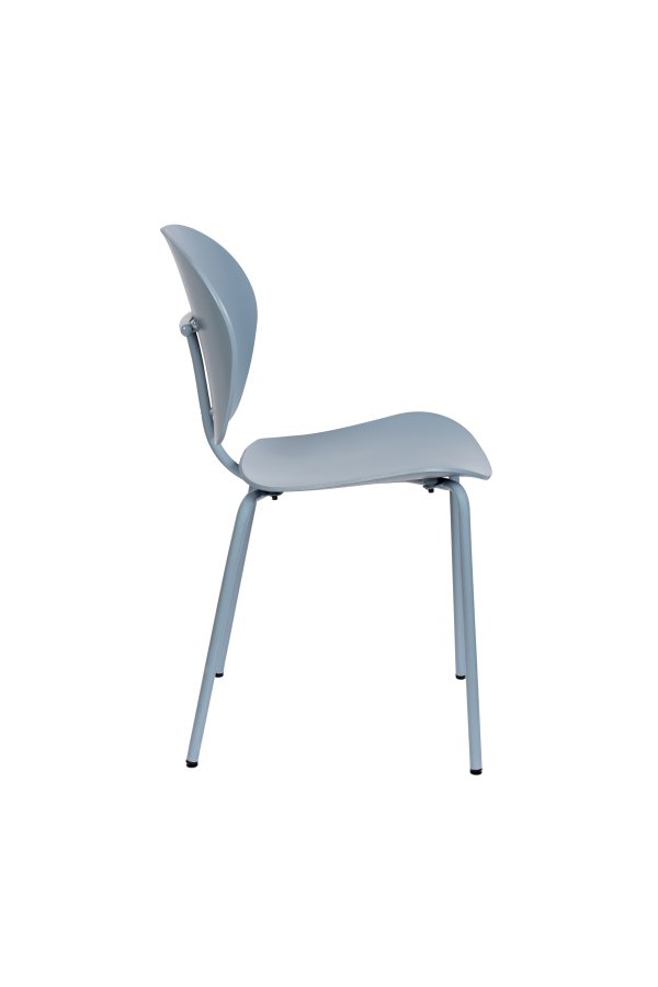 ZUIVER Ocean spisebordsstol - ocean bl genbrugt plast fra havet og ocean bl metal