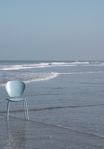 ZUIVER Ocean spisebordsstol - ocean bl genbrugt plast fra havet og ocean bl metal