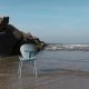 ZUIVER Ocean spisebordsstol - ocean bl genbrugt plast fra havet og ocean bl metal