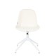 ZUIVER Albert Kuip spisebordsstol, m. drejefunktion - hvid polyester og hvid aluminium