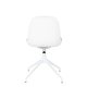 ZUIVER Albert Kuip spisebordsstol, m. drejefunktion - hvid polyester og hvid aluminium