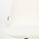 ZUIVER Albert Kuip spisebordsstol, m. drejefunktion - hvid polyester og hvid aluminium