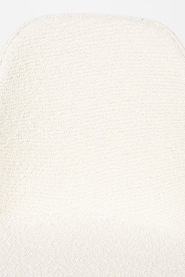 ZUIVER Albert Kuip spisebordsstol, m. drejefunktion - hvid polyester og hvid aluminium