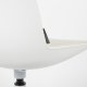 ZUIVER Albert Kuip spisebordsstol, m. drejefunktion - hvid polyester og hvid aluminium