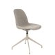 ZUIVER Albert Kuip spisebordsstol, m. drejefunktion - taupe polyester og taupe aluminium