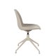 ZUIVER Albert Kuip spisebordsstol, m. drejefunktion - taupe polyester og taupe aluminium