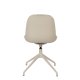 ZUIVER Albert Kuip spisebordsstol, m. drejefunktion - taupe polyester og taupe aluminium