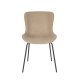 WHITE LABEL LIVING Junzo spisebordsstol - taupe fljl og metal