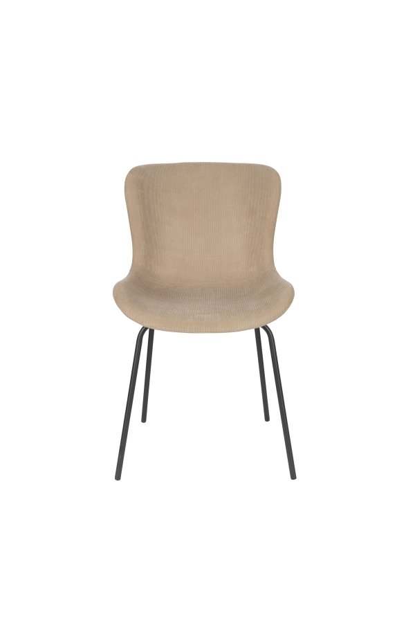 WHITE LABEL LIVING Junzo spisebordsstol - taupe fljl og metal