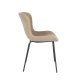 WHITE LABEL LIVING Junzo spisebordsstol - taupe fljl og metal
