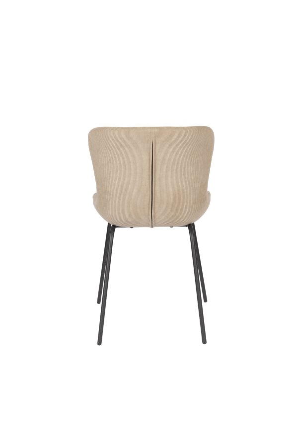 WHITE LABEL LIVING Junzo spisebordsstol - taupe fljl og metal