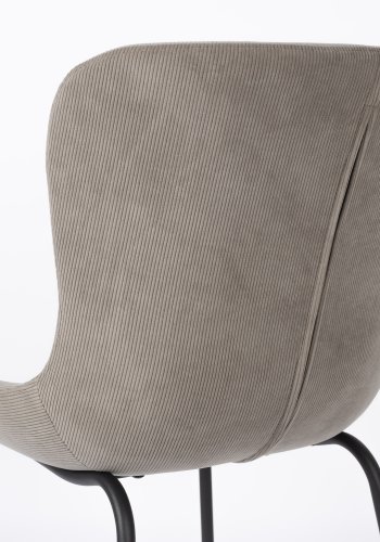 WHITE LABEL LIVING Junzo spisebordsstol - gr fljl og metal