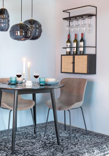 WHITE LABEL LIVING Junzo spisebordsstol - gr fljl og metal