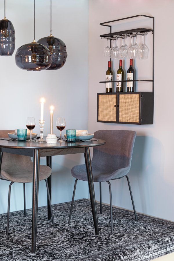 WHITE LABEL LIVING Junzo spisebordsstol - bl fljl og metal