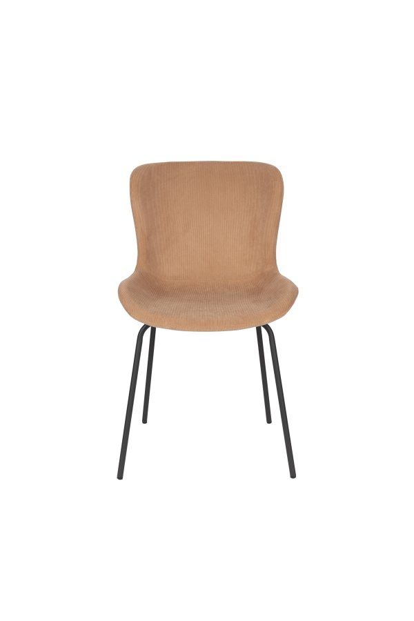 WHITE LABEL LIVING Junzo spisebordsstol - gammelrosa fljl og metal