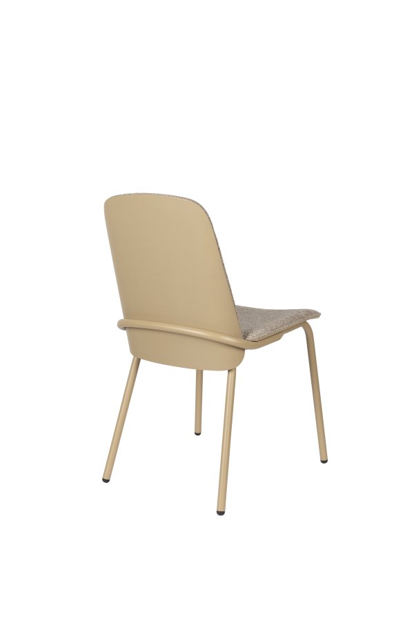 ZUIVER Clip spisebordsstol - beige polyester, egefinér og metal