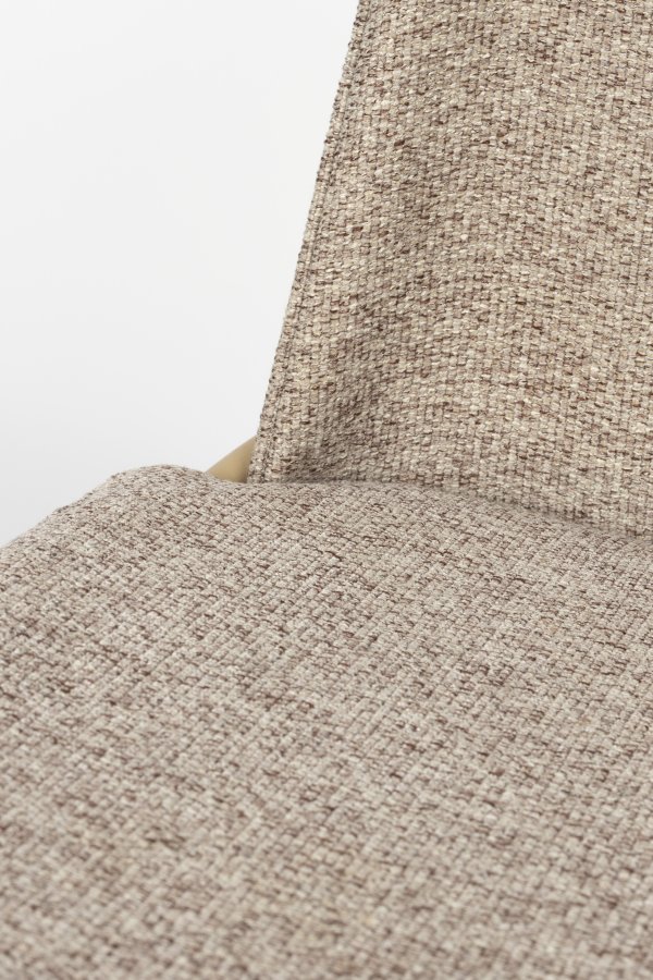 ZUIVER Clip spisebordsstol - beige polyester, egefinér og metal