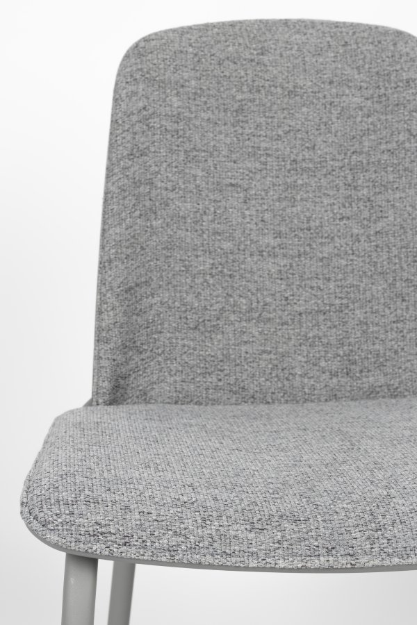 ZUIVER Clip spisebordsstol - gr polyester, egefinér og metal